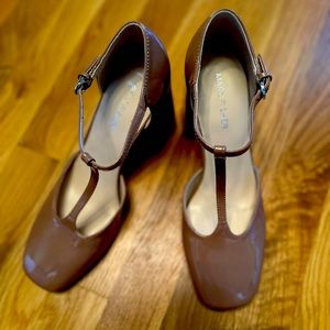 Marc Fisher MARY JANE - TOFFEE PATENT LEATHER
